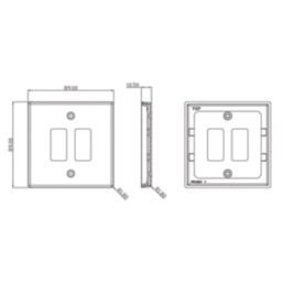 Knightsbridge  2-Module Grid Faceplate Antique Brass