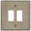 Knightsbridge  2-Module Grid Faceplate Antique Brass