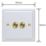Varilight  10A 2-Gang 2-Way Light Switch  Georgian White