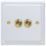 Varilight  10A 2-Gang 2-Way Light Switch  Georgian White