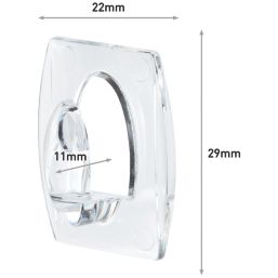 Command Clear Self-Adhesive Mini Clear Hook 30 Pack