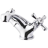 Swirl Traditional Basin Mono Mixer Tap with Clicker Waste