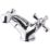 Swirl Traditional Chrome 104mm Cloakroom Cross Head Mono Basin Mixer Tap  With Clicker Waste