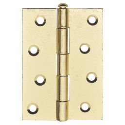 Brass Effect  Loose Pin Butt Hinges 100mm x 41mm 2 Pack