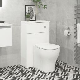 Newland  Floorstanding Toilet Unit White Gloss 500mm x 260mm x 850mm