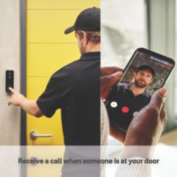 Yale  Wired or Wireless Smart Video Doorbell Black