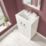 Essentials Ablis Freestanding Vanity Unit with Ceramic Basin Gloss White 610mm x 400mm x 844mm