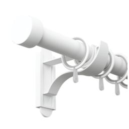 Rothley Matt White Steel Curtain Rings 28mm 10 Pack