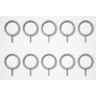 Rothley Matt White Steel Curtain Rings 28mm 10 Pack