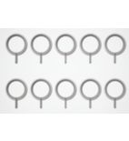 Pack of 12 Shower Curtain Rings - Plastic Shower Curtain Hooks for Bathroom Shower Window Rod, C-shaped Bathroom Bath Drape Replacement Loop Clips, Shower Rail Hooks