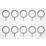 Rothley Matt White Steel Curtain Rings 28mm 10 Pack
