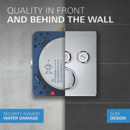 Grohe Precision SmartControl HP Rear-Fed Concealed Chrome Thermostatic Square Shower System 310