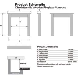 Focal Point Charlottesville Fire Surround White 1340mm x 1172mm