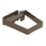 FloPlast  Square Downpipe Clips Single Fix Brown 65mm 10 Pack