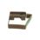 FloPlast  Square Downpipe Clips Single Fix Brown 65mm 10 Pack
