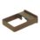 FloPlast  Square Downpipe Clips Single Fix Brown 65mm 10 Pack