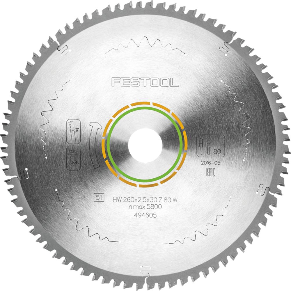 Circular saw blade for store fine wood cut