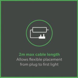 4lite Hampton Round LED Black Warm White Under Cabinet Lights Without Bezel 6.3W 110lm 3 Pack