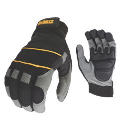 DEWALT Padded Powertool Grip Gloves Black / Grey Medium