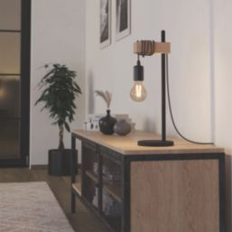 Eglo Townshend Table Lamp Black/Brown