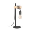 Eglo Townshend Table Lamp Black/Brown