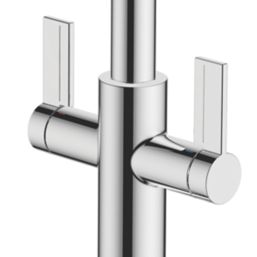 Clearwater Kira KIR20CP Double Lever Tap with Twin Spray Pull-Out  Chrome