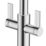Clearwater Kira KIR20CP Double Lever Tap with Twin Spray Pull-Out  Chrome