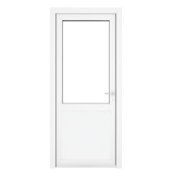 Crystal  1-Panel 1-Clear Light Left-Handed White uPVC Back Door 2090mm x 920mm