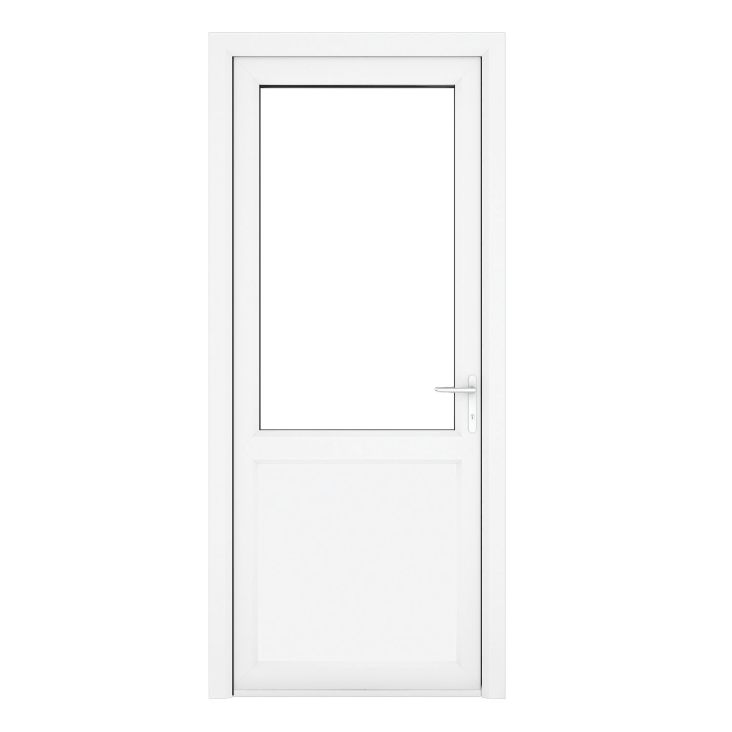 Crystal 1-Panel 1-Clear Light Left-Handed White uPVC Back Door 2090mm x 920mm (311JP)