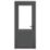 Crystal  1-Panel 1-Clear Light Left-Handed Anthracite Grey uPVC Back Door 2090mm x 920mm