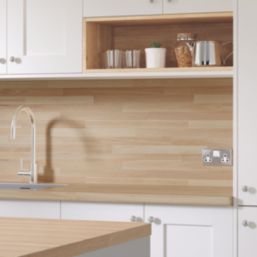 Wilsonart Options Plus Clear Beech Matt Brown Wood Effect Laminate Breakfast Bar 4100mm x 900mm x 38mm