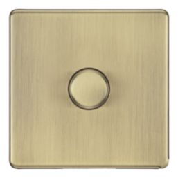 LAP  1-Gang 2-Way LED Dimmer Switch  Antique Brass with Colour-Matched Inserts