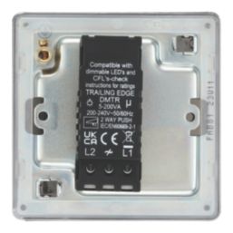 LAP  1-Gang 2-Way LED Dimmer Switch  Antique Brass with Colour-Matched Inserts