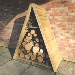 Shire Large Triangular 4' x 2' (Nominal) Timber Log Store