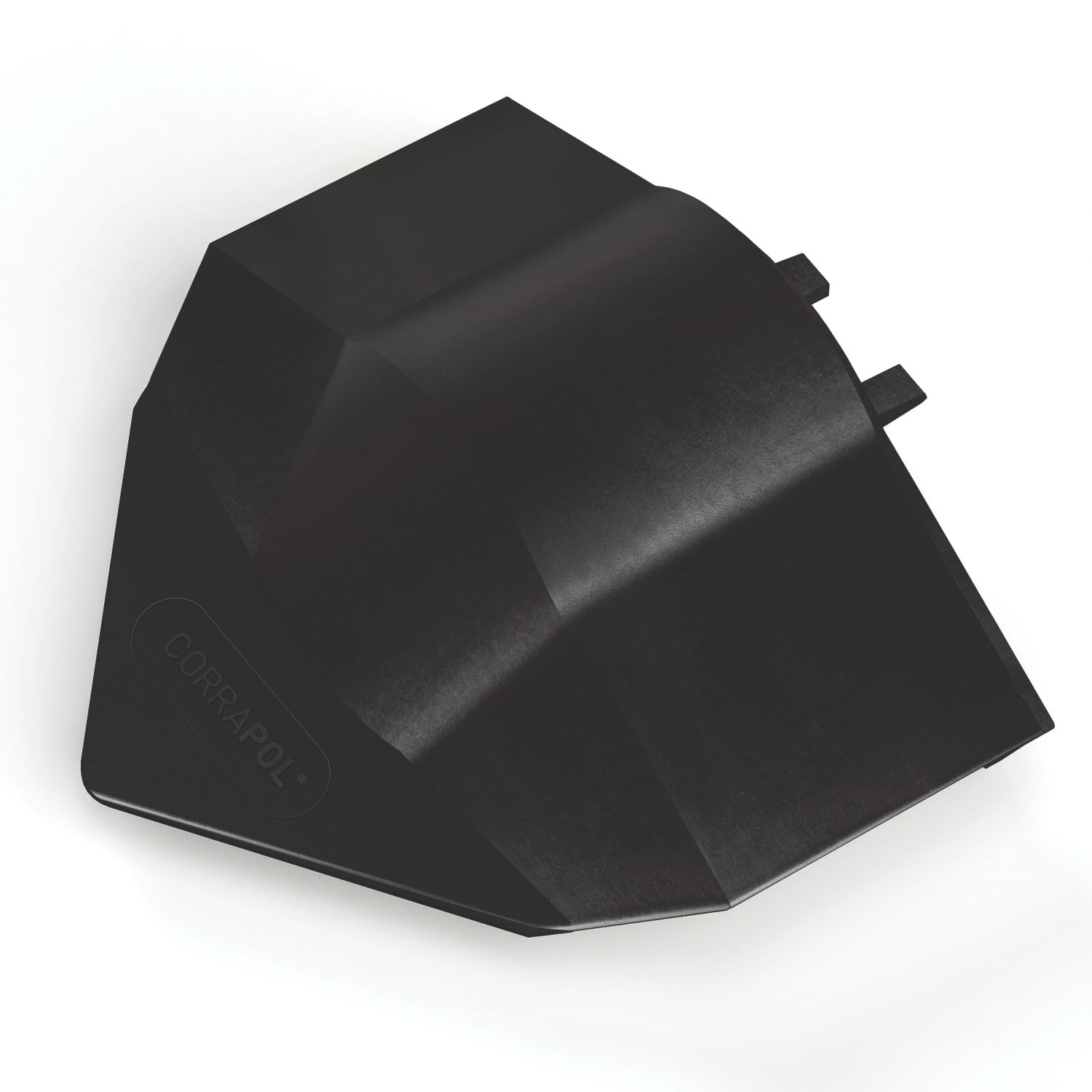 Corrapol-BT Black 3mm Super Ridge End Cap 100mm x 160mm (311VK)