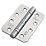 Eclipse  Satin Chrome Grade 11 Fire Rated Ball Bearing Hinges Radius Corners 102mm x 76mm 2 Pack
