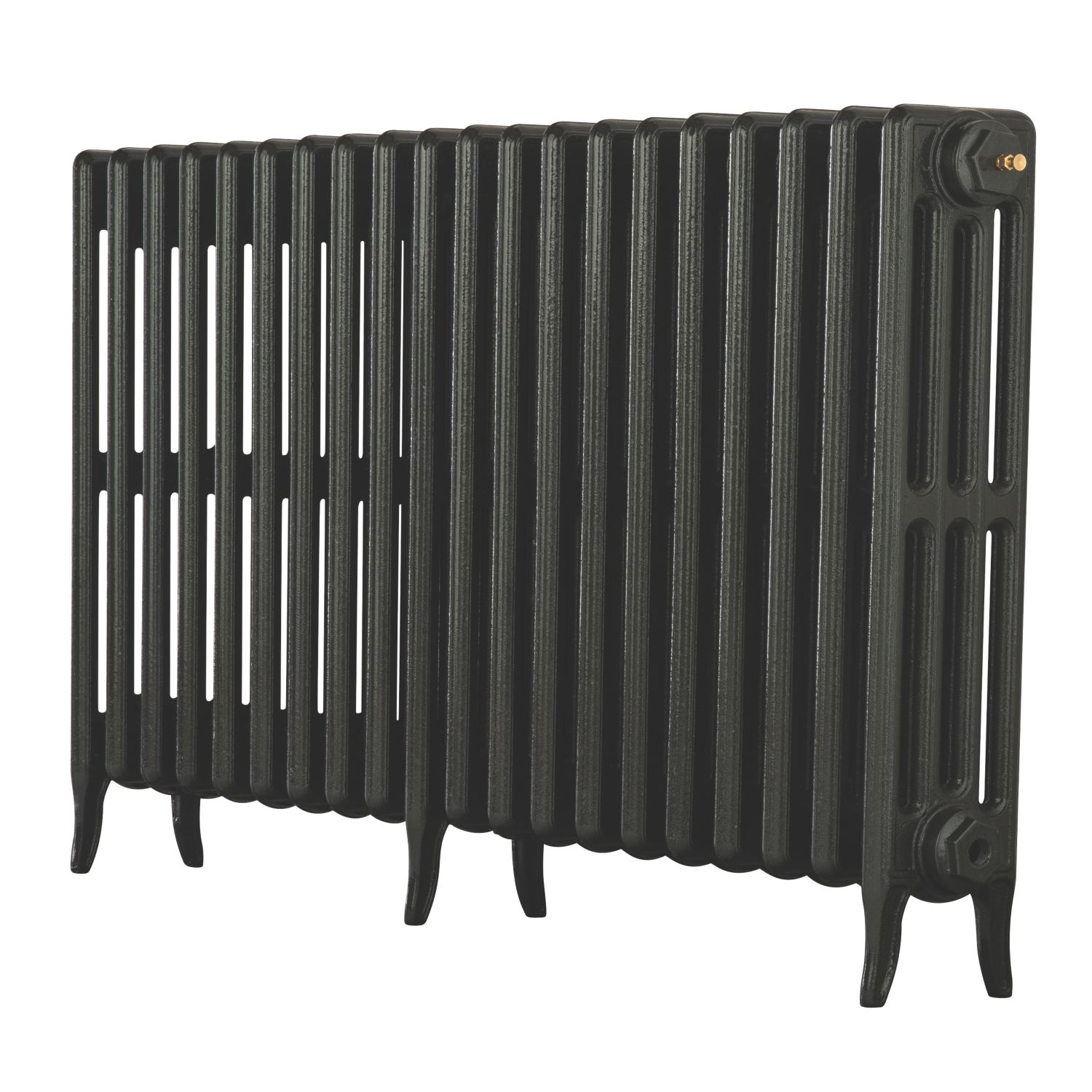 Arroll 660mm x 1234mm 5323BTU Pewter Cast Iron 4 Column Radiator (3123F)
