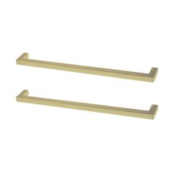 Essentials Golpar D Handles Brushed Brass 233mm 2 Pieces