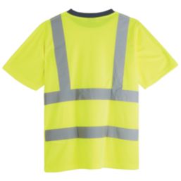 Pro RTX High Visibilty  Personalised Short Sleeve T-Shirt Yellow / Navy 2X Large 52" Chest