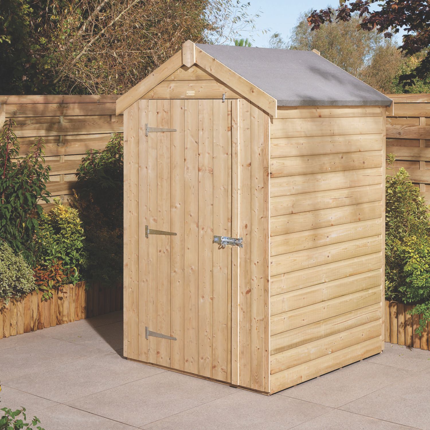 Rowlinson 4' x 4' (Nominal) Apex Shiplap Timber Shed (312CL)