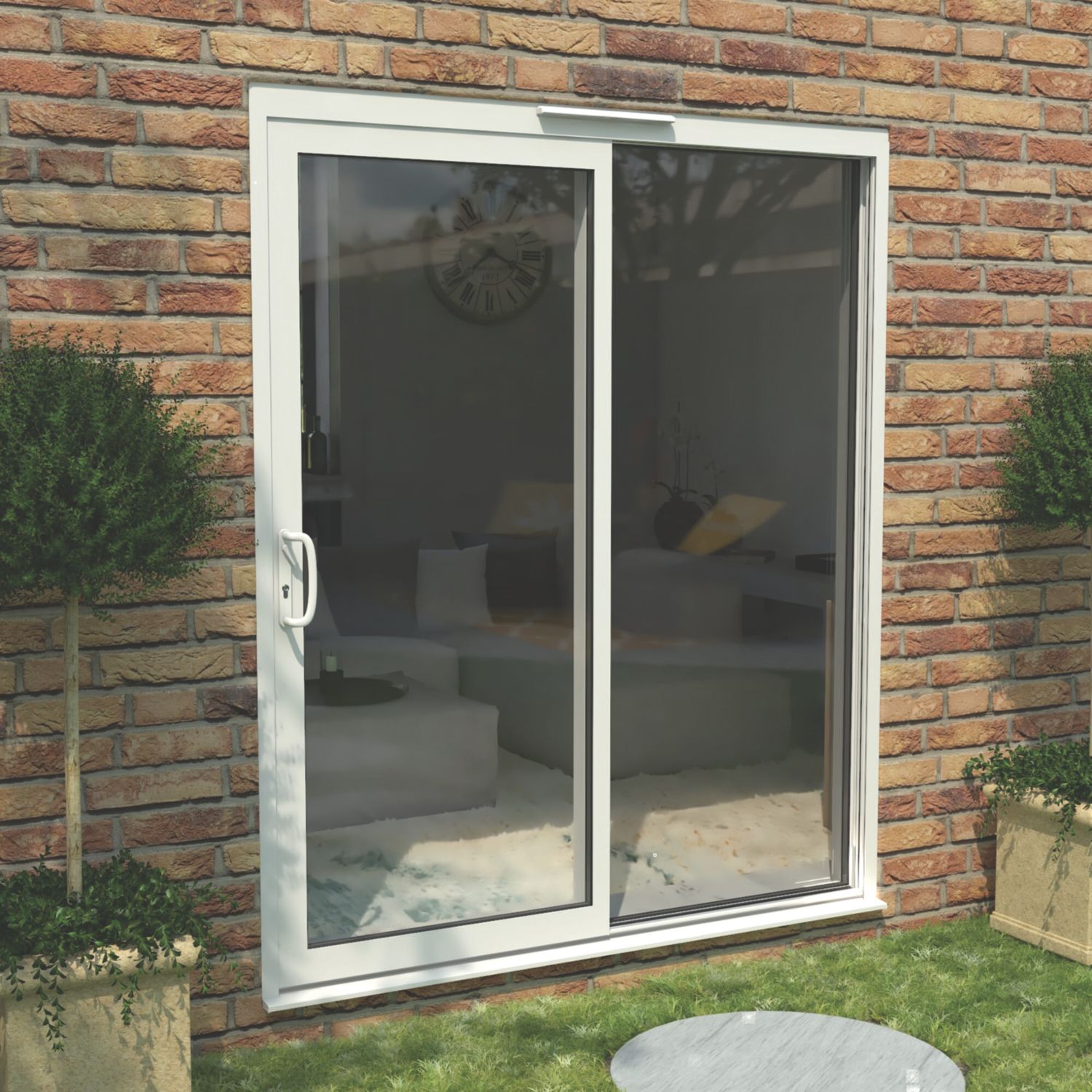 Green & Taylor Left-Handed White Metal Sliding Patio Door 2090mm x 1790mm (312CT)