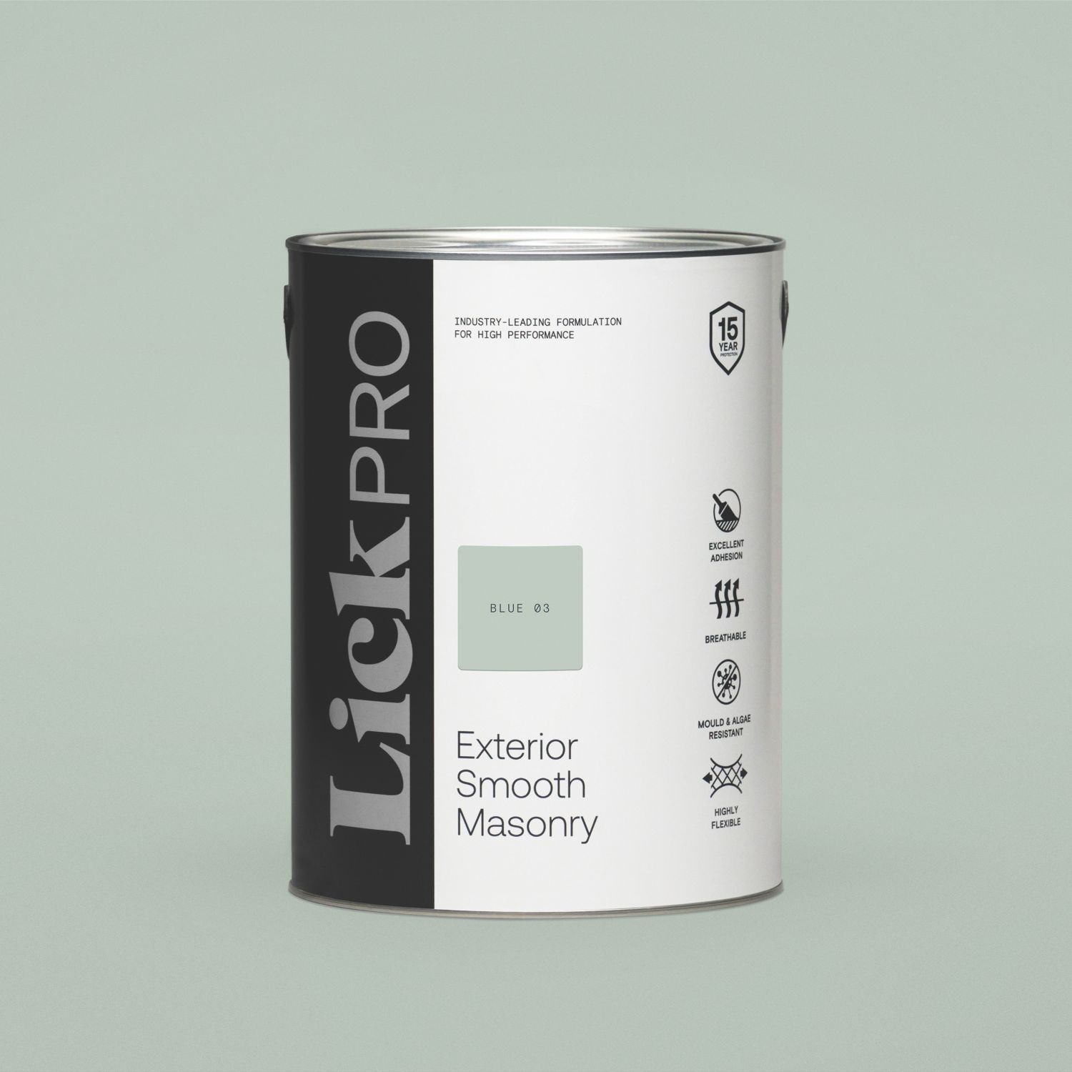 LickPro 5Ltr Smooth Blue 03 Masonry Paint (312FW)