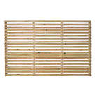 Forest  Single-Slatted  Garden Fence Panel Natural Timber 6' x 4' Pack of 4