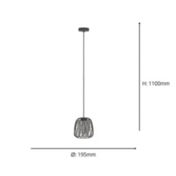 Eglo Floresta Pendant Light Black