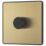 British General Evolve 1-Gang 2-Way LED Dimmer Switch  Satin Brass with Black Inserts