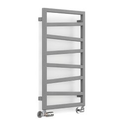 Terma Zig Zag Designer Towel Rail 835mm x 500mm Grey / Silver 1091BTU