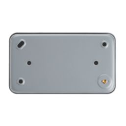 Contactum  13A 2-Gang 2-Pole Switched Metal Clad Passive RCD Socket with White Inserts