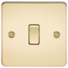 Knightsbridge  20A 1-Gang DP Control Switch Polished Brass