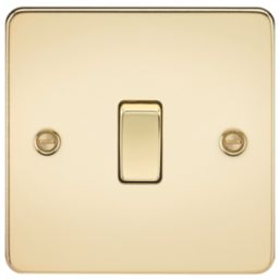 Knightsbridge  20A 1-Gang DP Control Switch Polished Brass