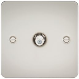 Knightsbridge  1-Gang F-Type Satellite Socket Pearl